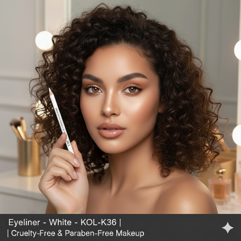 Kohl Eyeliner – White – KOL-K36 | White Eye Pencil for Waterline, Inner Corner & Smoky Eyes | Long-Lasting, Cruelty-Free, Paraben-Free