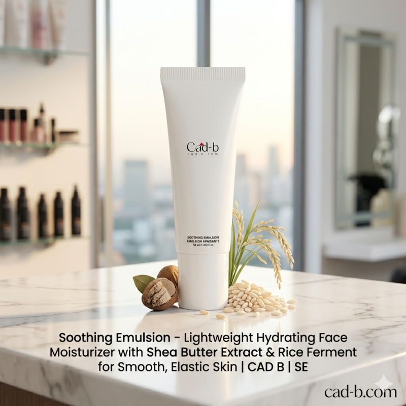 Soothing Emulsion - Lightweight Hydrating Face Moisturizer with Shea Butter Extract & Rice Ferment for Smooth, Elastic Skin | CAD B | SE